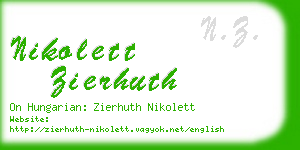 nikolett zierhuth business card